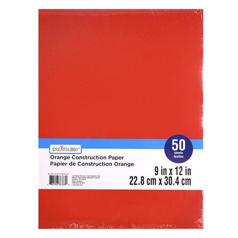 Creatology® 9x12 Orange Construction Paper Pack, 50 sheets