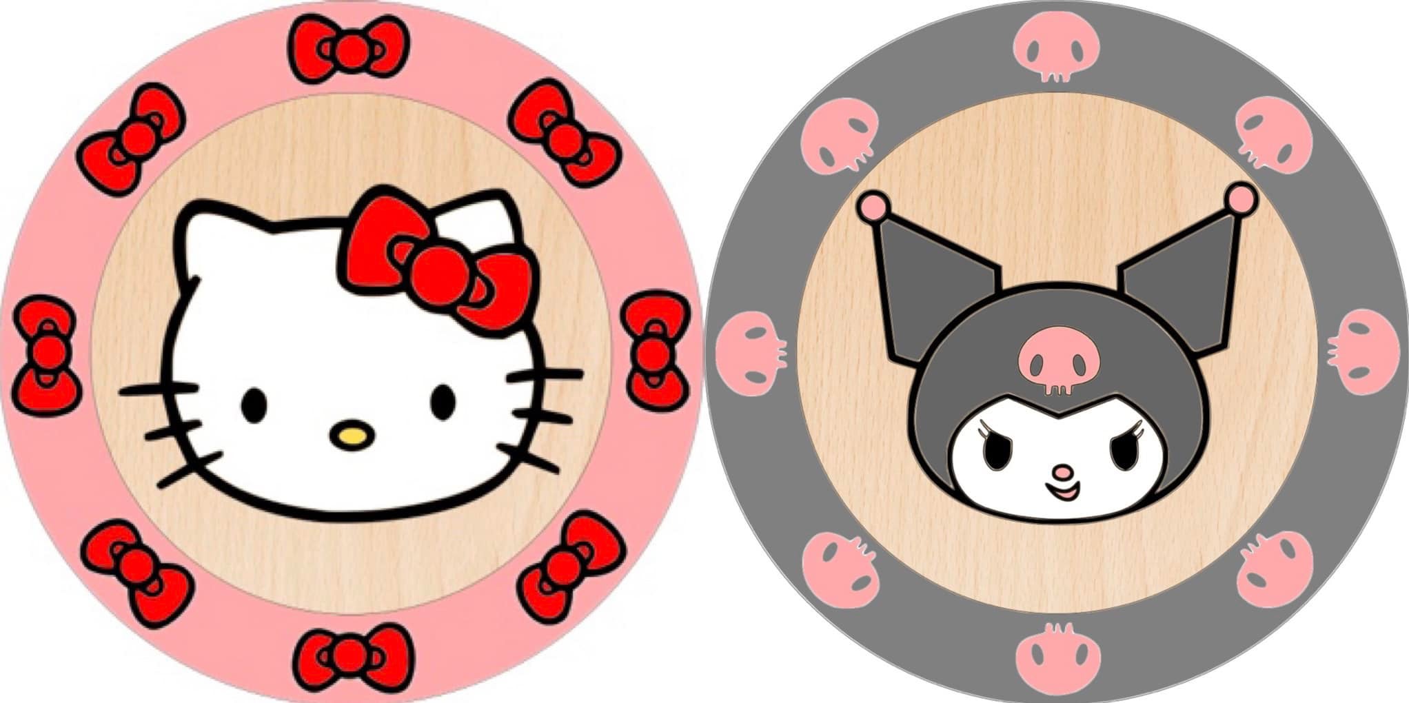 Hello kitty stacked wood sign created purpose boutique